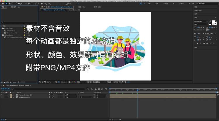 图片[2]-MG卡通人物角色扁平插画动画高科技农场播种温室AE源文件模板素材-cg男孩