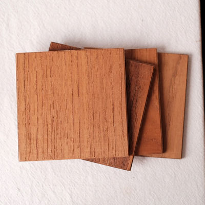 Suwei Burmese teak solid wood coasters, heat insulation pads, Japanese style, ancient style, wabi-sabi style dining table and kitchen