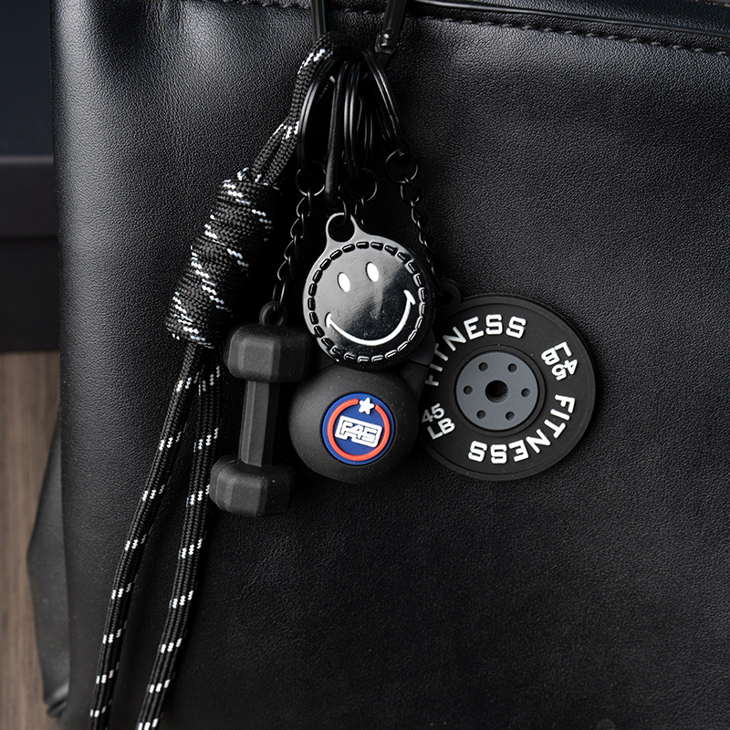 Miu Series Sports-Style Bag Charms, Fitness Dumbbells, Barbell Plates, Kettlebells, Gym Equipment Charms, Bag Charms, Backpack Keychains