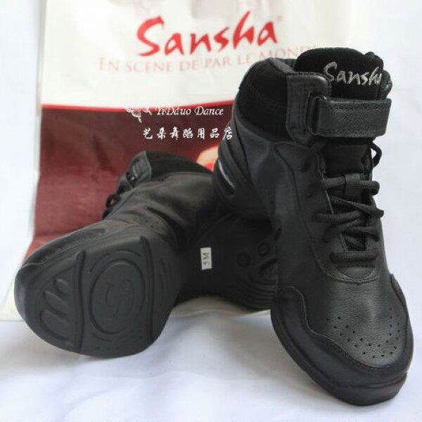 French Sansha Sansha Dance Shoe Modern Dance Squares Dance Shoes Air Cushion Genuine Leather High Cylinder Casual Women Shoes H52L