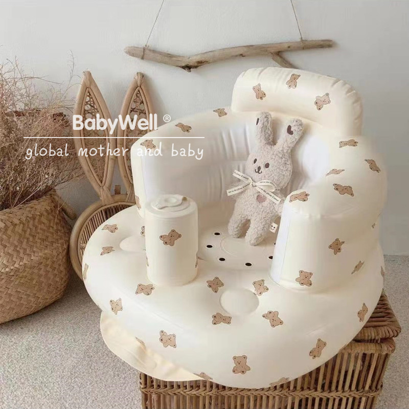 ins baby study sitting chair Dottodot with the same inflatable sofa baby dining chair children bath anti-fall seat