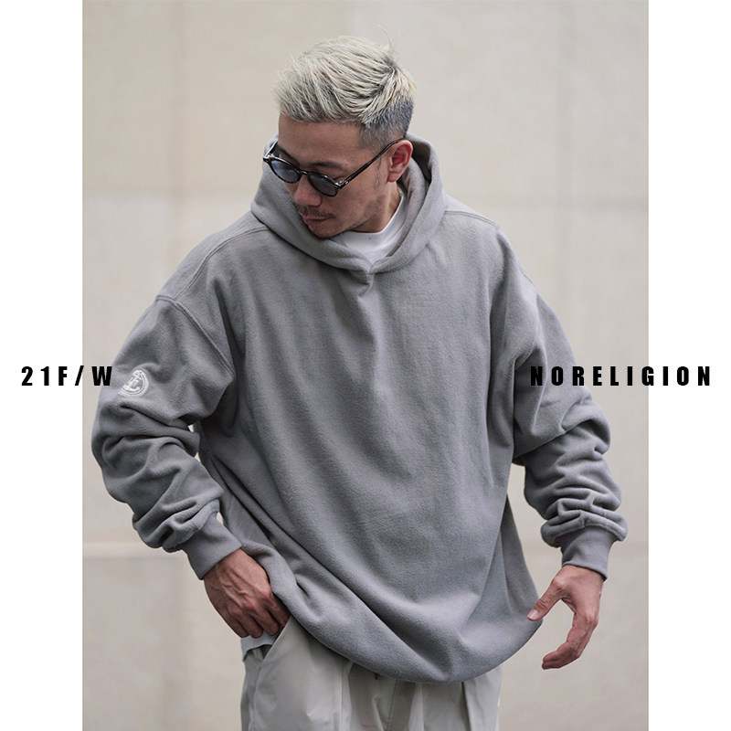 NORELIGION Shake Grain Suede WARM AND HAT SPORTSWEATER Loose Thickened for Men and Women Fall Winter No Faith