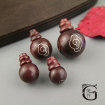 Promotional diy necklace accessories Beed beads rosary 108 accessories big leaf red sandalwood hand string auspicious cloud bracelet tee tee head