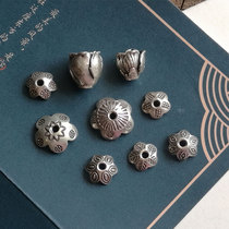 Sterling Silver Accessories Thailand Chiang Mai Handmade Silver Hollow Flower Tray Hats Thai Silver diy Bracelet 925 Silver Partition