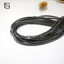 Promotion (G accessories) natural very thin black gallstone bead tube DIY beaded bracelet necklace semi-finished straight tube