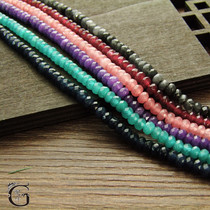Promotion (G accessories) natural jade cut 4mm abacus beads DIY beaded bracelet necklace loose beads 6-color flat beads