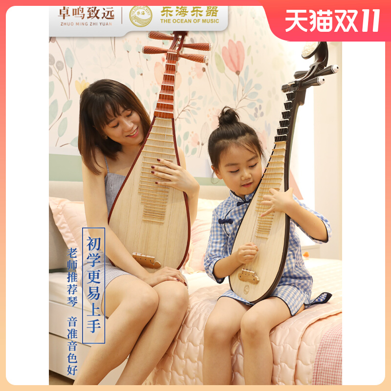 Factory direct selling Lehai Pipa beginner practice test hardwood pear Pipa DJ11-1 Lehai Pipa