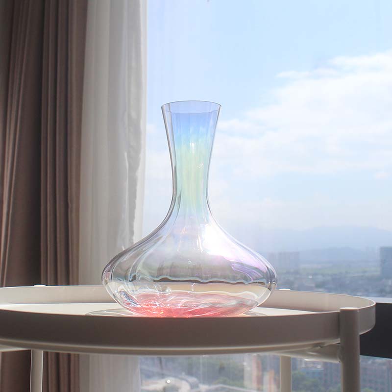 (It's so beautiful in the sun) Sisters meet God Instrumental Rainbow Red Wine Decanter Crystal Glass Rainbow