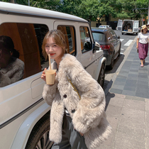 2021 autumn and winter Toka fur one coat female lamb wool sheep cut fur young coat long