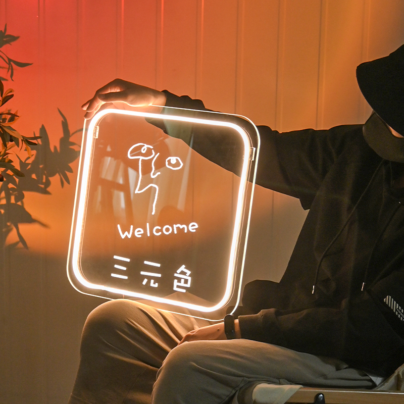 Net red shop acrylic neon light character door shop custom neon LED light glass signboard Billboard