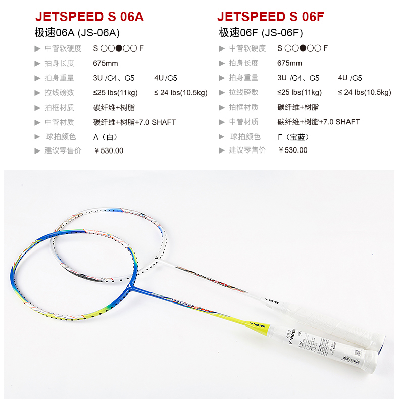 VICTOR VICTOR badminton racket speed JS-06 speed badminton racket attack and defense both single shot