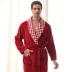 Đàn ông và phụ nữ mẫu dày dịch vụ nhà flannel áo choàng lông cừu san hô áo choàng đôi mẫu áo choàng tắm buổi sáng áo choàng flannel áo choàng
