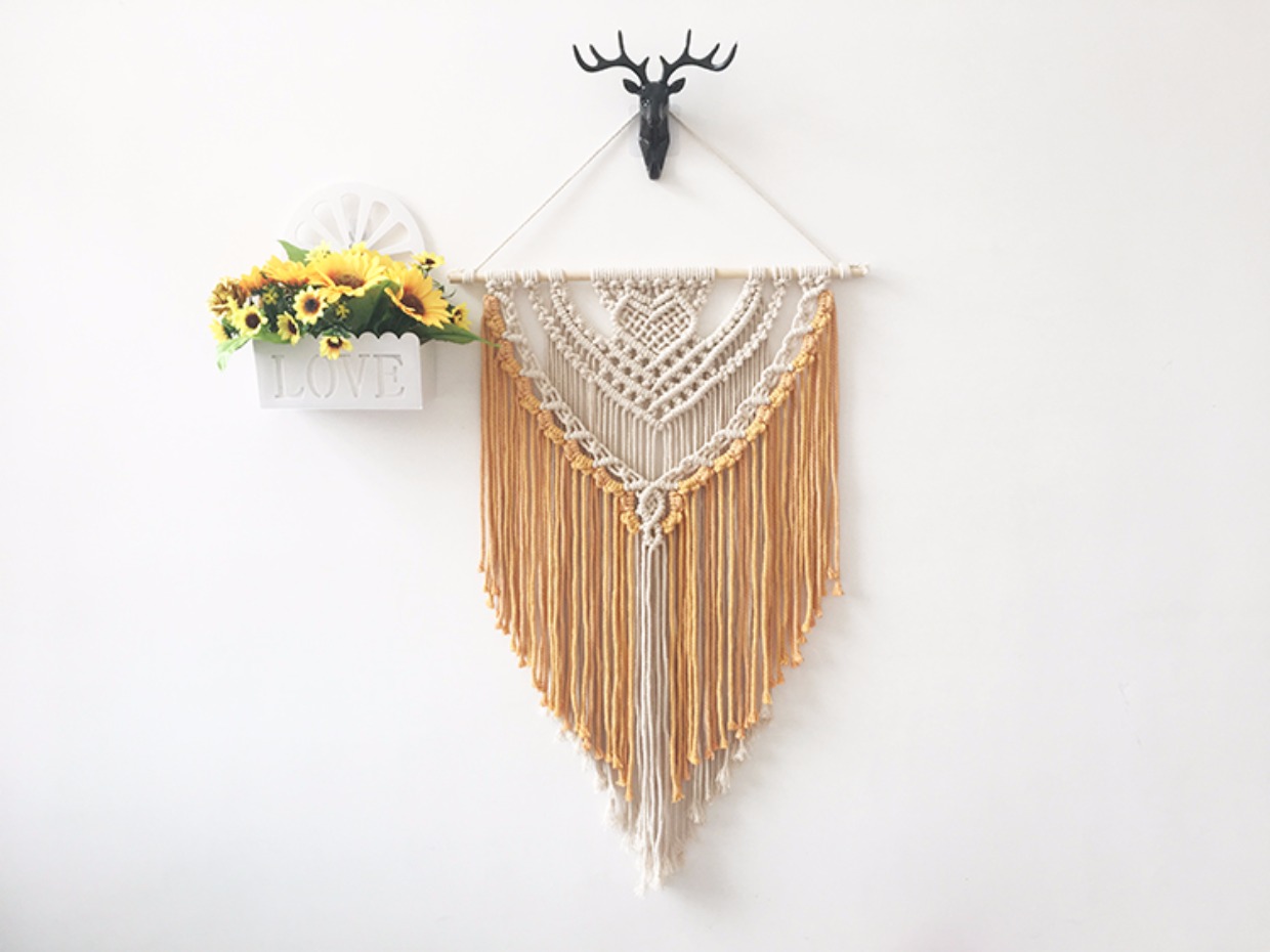 DIY thêu tay tấm thảm trang trí tường Bắc Âu Gió treo tường Bohemian Màu sắc Gói vật liệu Thành phẩm thảm treo tường cute