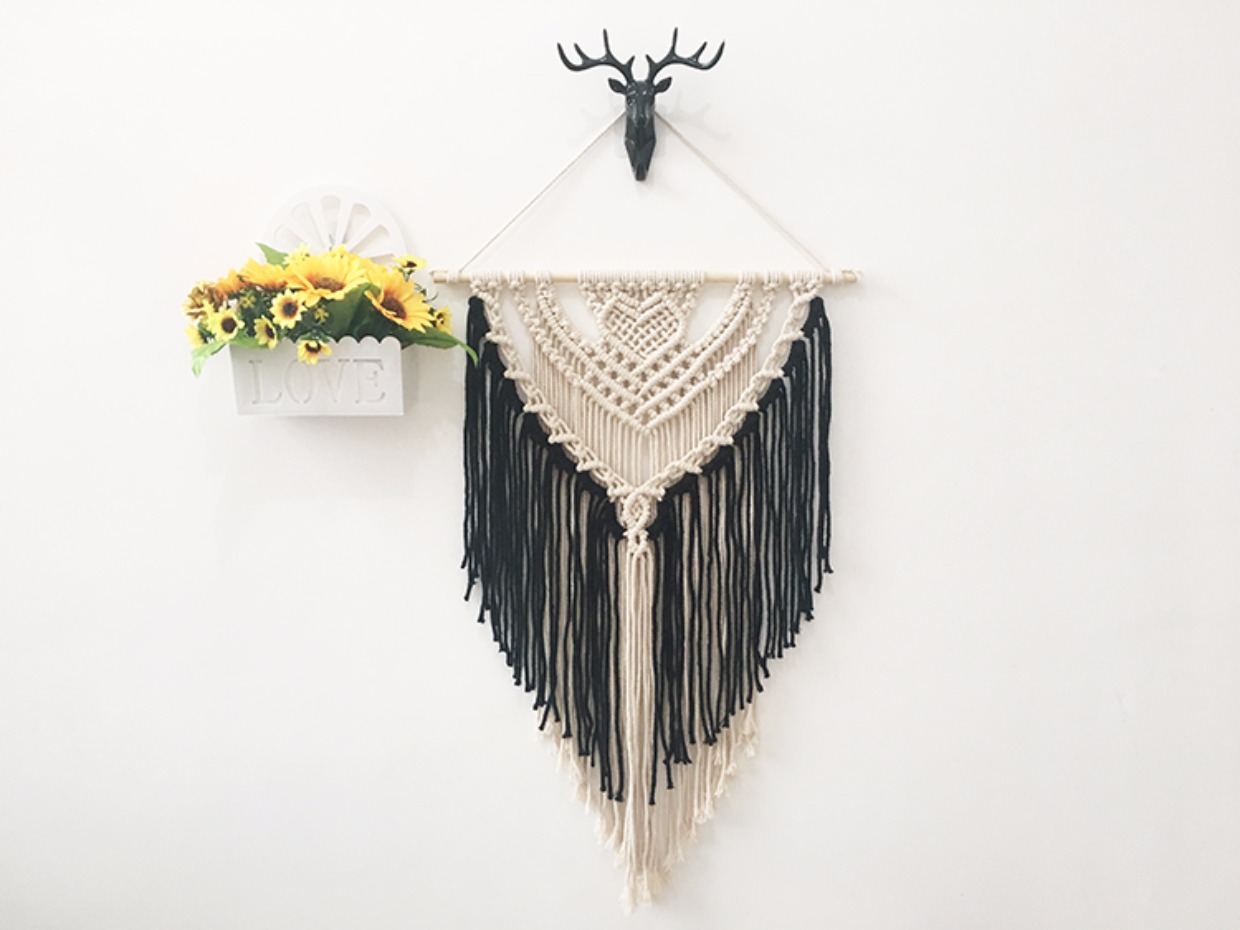 DIY thêu tay tấm thảm trang trí tường Bắc Âu Gió treo tường Bohemian Màu sắc Gói vật liệu Thành phẩm thảm treo tường cute