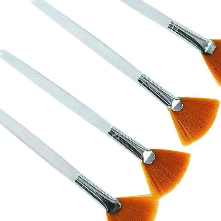Disposable Synthetic Fan Brush Beauty Chemical Peels Face Masks Fan