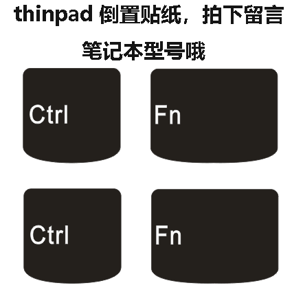 Lenovo Thinkpad laptop CTRL and FN inverted sticker keys OCD Gospel