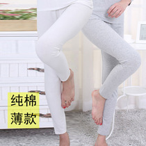 Autumn Pants Slim in woman pure cotton single piece High waist thin warm pants cotton wool trousers big code lining pants line pants full cotton white