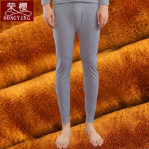 Warm pants thickened with suede mens autumn pants plus gold suede thickened wire pants Body Pure Cotton Wool Pants Autumn winter hit bottom pants