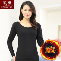 Round collar Lady fever Anti-cold and warm lingerie Garvelour Thickened Body Autumn Clothes Pure Cotton Sweatshirt Winter Blouse Single