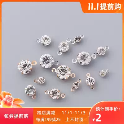 DIY jewelry accessories single hole drill single hole drill copper material double drill double hole drill