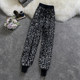 Starry sky radish pants women's spring and autumn high-waisted leggings harem pants sparkling sequin bloomers fashion pants 6297