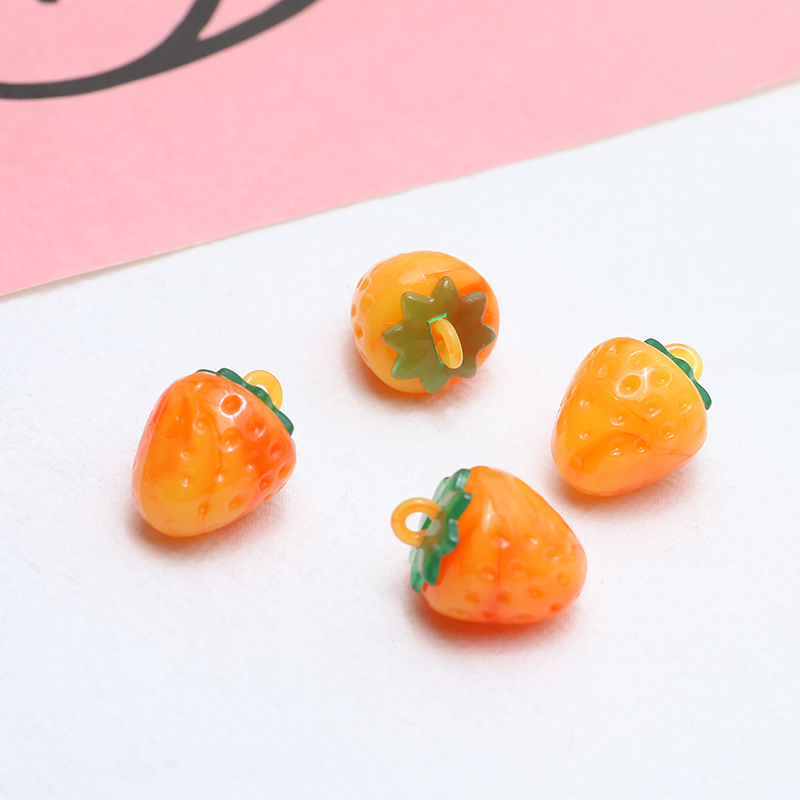 10 Pcs/package Cute Cherry Strawberry Resin Jewelry Accessories display picture 15