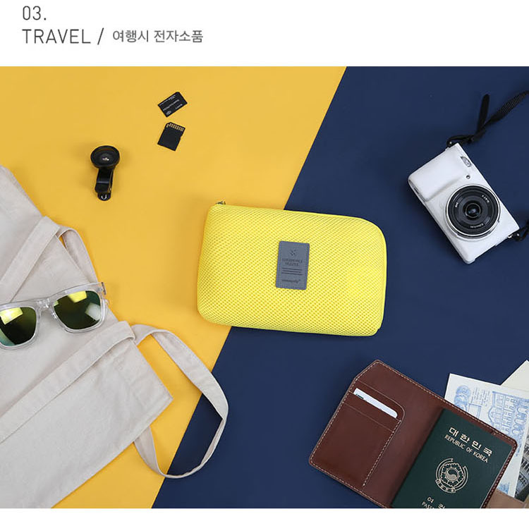 Hàn quốc du lịch chống sốc kỹ thuật số hoàn thiện lưu trữ dữ liệu túi cáp sạc kho báu đĩa cứng tai nghe lưu trữ kỹ thuật số túi nhỏ