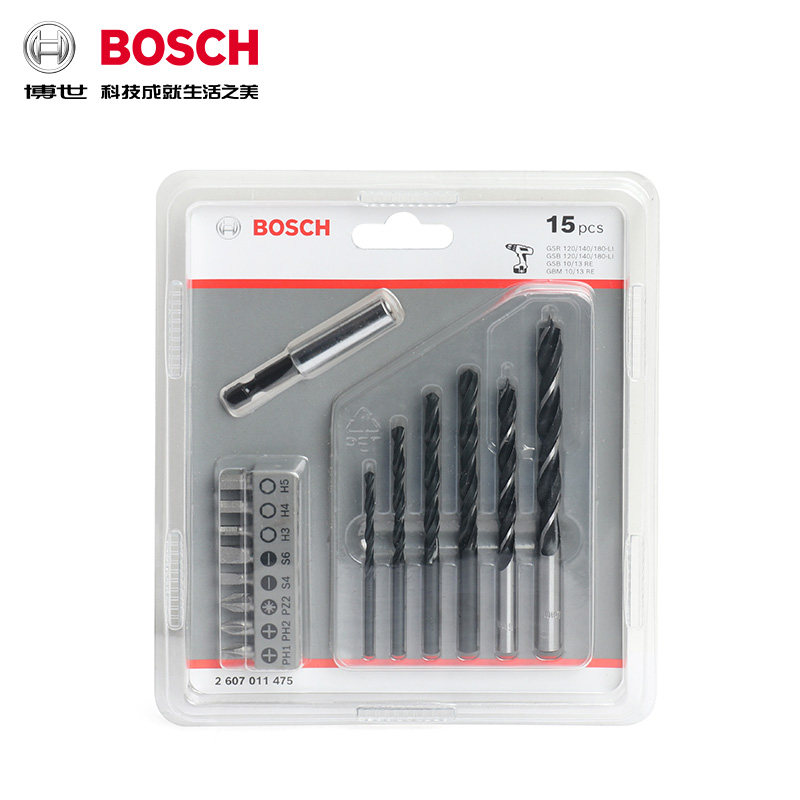 Bosch Metalworking Woodworking Screwdriver Bits Set of 15