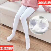 Autumn and Winter Childrens pantyhose plus velvet thickened girl leggings