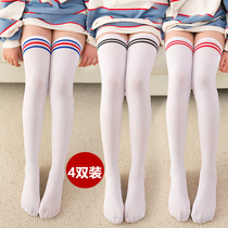 Spring and summer thin childrens socks student socks girls knee socks stockings baby half high white socks