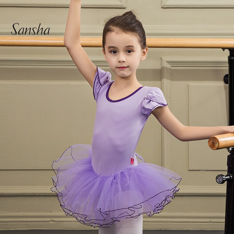 Sansha France Sansha Children's ballet dresses Skirt Woman Short Sleeve Tennis fluffy dress Skirt Tutu Dress