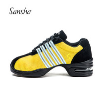 Sansha Sansha Four Seasons Canvas Sneakers Breathable Dance Shoes Low Bunch Floor Air Cushion Square Dance Shoes