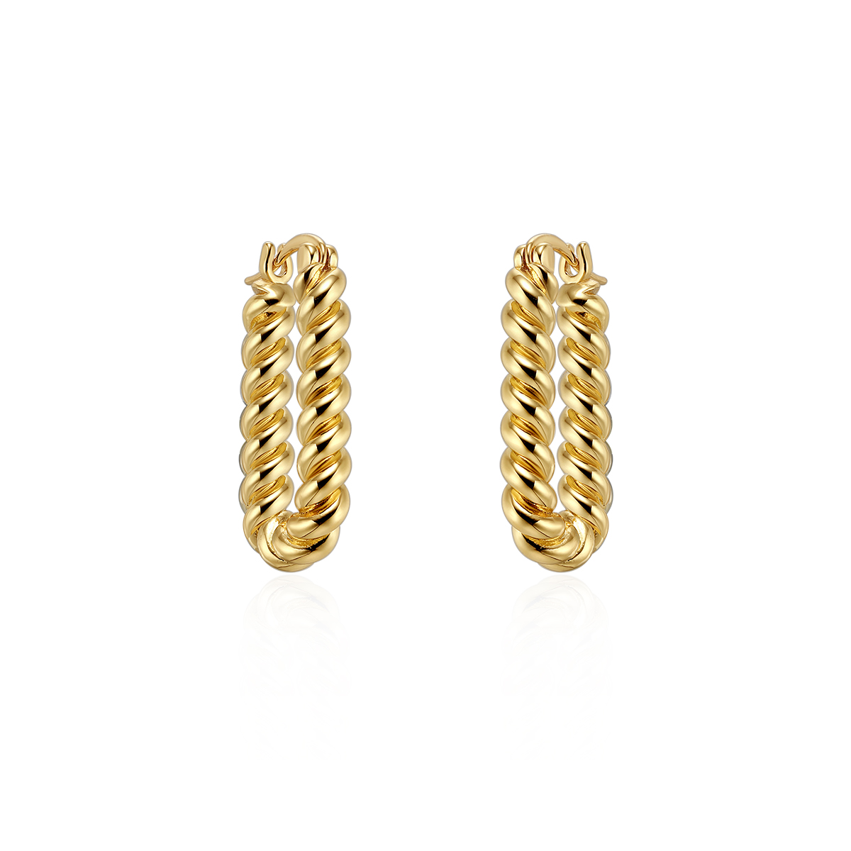 Boonee alus Niche Design All-match Twist Ear Buckle Simple High-end Temperament Earrings European and American Ins Earrings