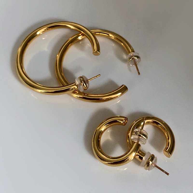 BOONEE Retro cold ins wind circle earrings earrings 925 silver needle 2022 new earrings earrings women's fashion