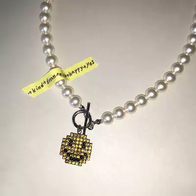 BOONEE ◆ Crystal Smiley Face Pearl Xiang Female choker ins Simple Temperament Neck Design