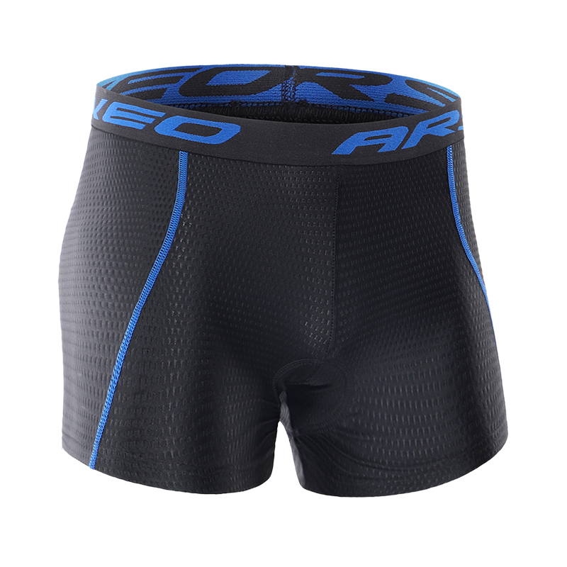 Cycling underwear men's mountain road bike equipped with thick silicone pad wide rubber tendon flat foot breathable fast drying blue