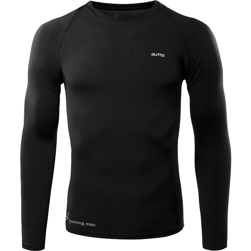 Men's compression elastic tights running equipment training long-sleeved fitness clothes breathable perspiration quick-drying bottoming shirt