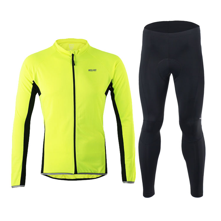 Long-sleeved cycling clothing suit cycling clothing men's spring, summer and autumn breathable perspiration quick-drying clothes
