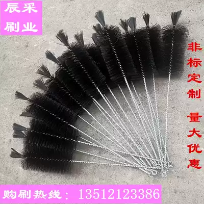 Round brush through brush strip pipe brush black nylon bottle brush 100MM nylon cleaning brush large bottle brush