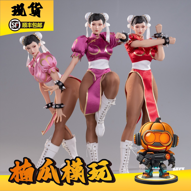 In Stock Star Man 1/6 Female Fighter in Red, Pink, and Purple Ms-015A/B/C Chun-Li