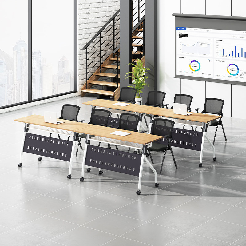 Training table folding conference table student desk and chair combination staff splicing desk meeting folding table