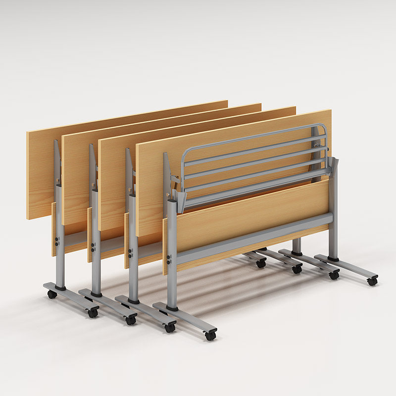 Folding training table and chair combination office long strip table meeting room meeting table desk and chair training course tutoring class