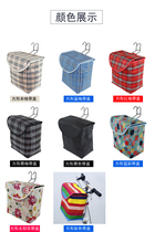 Bicycle basket folding car special car blue thick canvas basket with lid hanging basket is convenient easy to use and safe