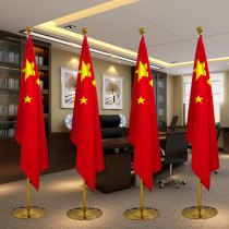 2 meters gold retractable stainless steel flagpole Office conference room flag seat Office flag flag party flag