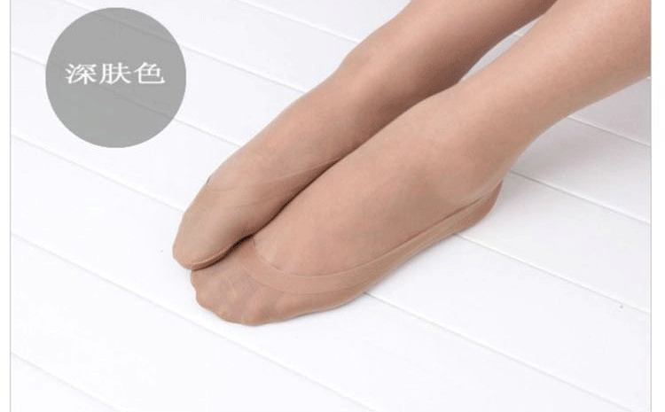 Hàn Quốc băng lụa liền mạch vớ vô hình nữ silicone chống trượt thuyền vớ nữ nông miệng siêu mỏng vớ siêu mỏng vớ mùa xuân và mùa hè quần tất 3d