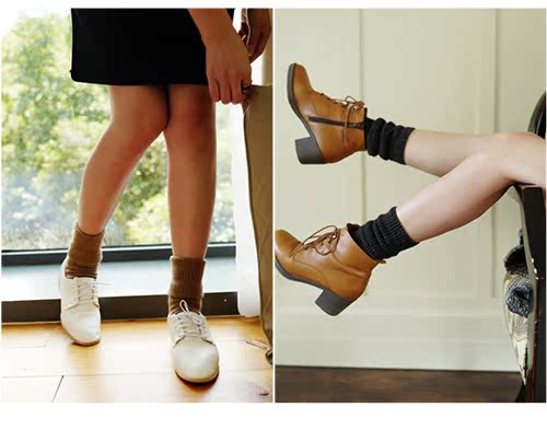 Vớ len nữ mùa đông vớ nữ phiên bản Hàn Quốc của tất nữ dày ấm vớ vớ cotton vớ vớ nữ mùa thu đông tất cổ cao