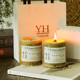 Bamboo Aromatherapy Essential Oil Candle Incense Indoor Fragrance Sleep Aid Calming Candlelight Desktop Ornament Small Size 160g