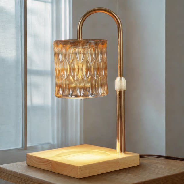 Crystal Glass Adjustable Aromatherapy Wax Melting Lamp Bedside Table Lamp Scented Candle Melting Lamp Bedroom Night Light Floor Lamp