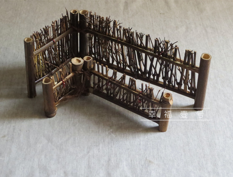 Handmade tre đan Zizhu màn hình hàng rào nhỏ Trà đặt trà đạo không phù hợp Sản phẩm tre Bàn trà trang trí trà trang trí - Trang trí nội thất cách decor phòng ngủ
