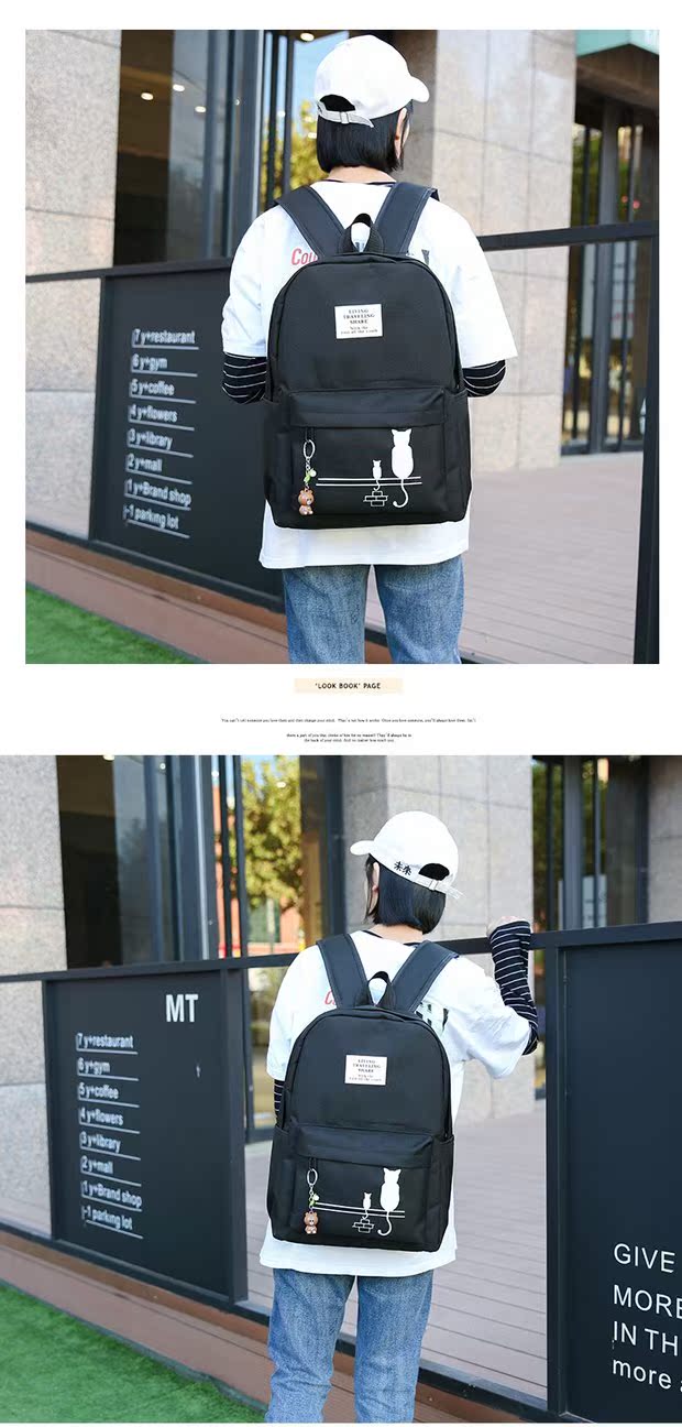 Ins bag nam và nữ Phiên bản Hàn Quốc của học sinh trung học cơ sở ba lô thời trang xu hướng thời trang giới trẻ balo trẻ em mẫu giáo